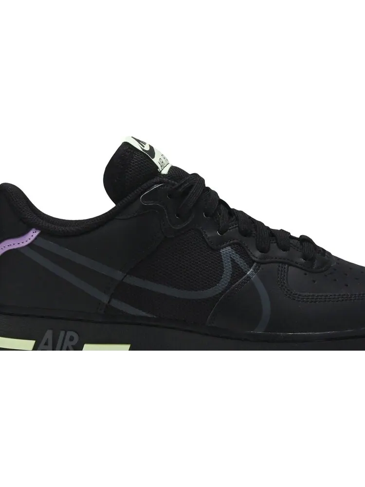 Кроссовки Nike Air Force 1 React 'Violet Star' — изображение 2 из 8, черный