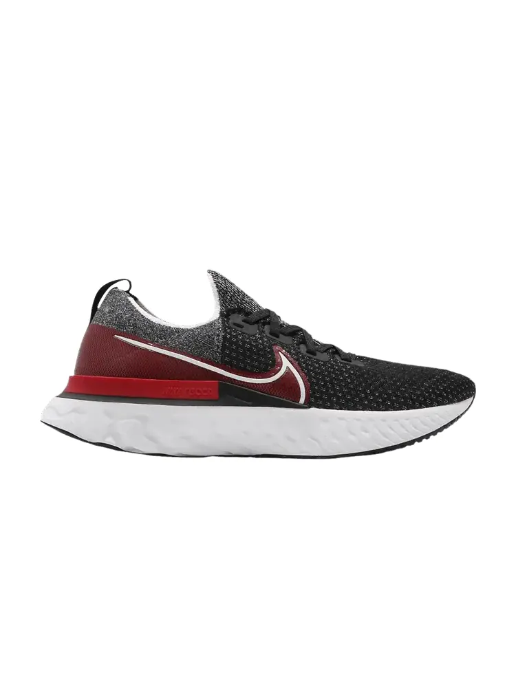 Кроссовки Nike React Infinity Run Flyknit 'Black University Red' — изображение 1 из 1, черный/красный/белый