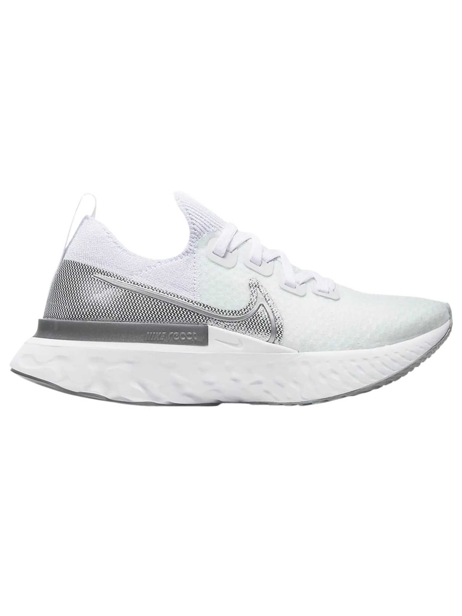 Кроссовки Nike Wmns React Infinity Run Flyknit 'White Metallic Silver' — изображение 1 из 1, белый