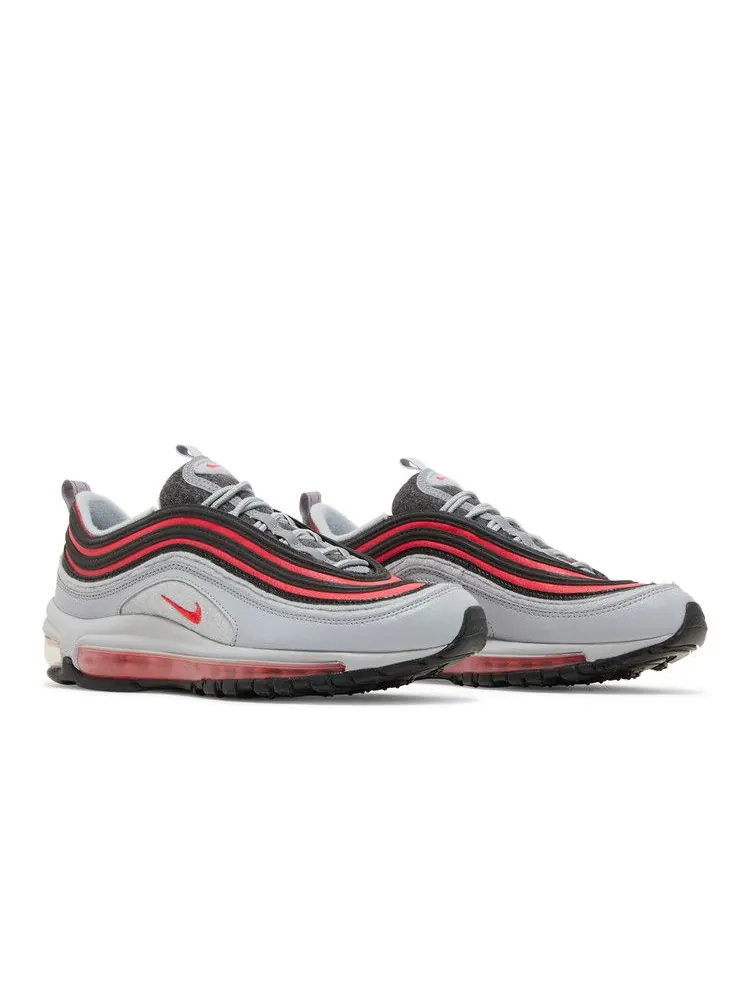 Кроссовки Nike Air Max 97 Felt GS 'Wolf Grey' — изображение 9 из 9, серый/красный/черный