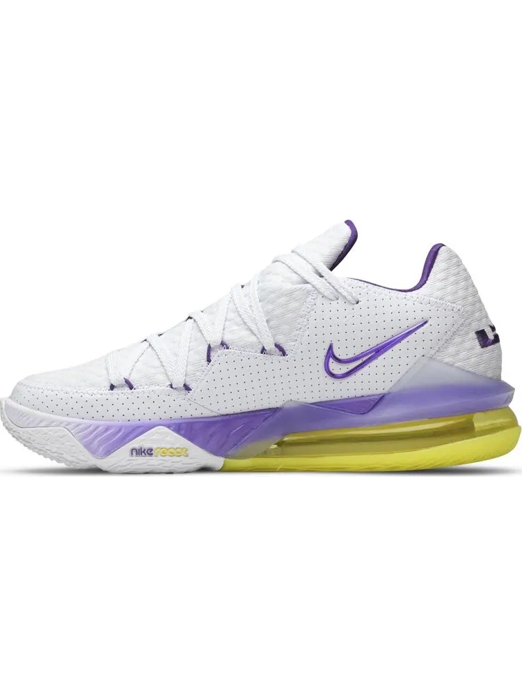 Кроссовки Nike LeBron 17 Low 'Lakers' — изображение 3 из 8, белый