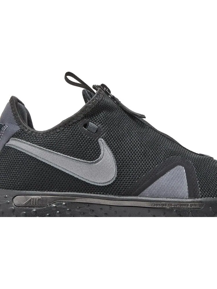 Кроссовки Nike PG 4 'Black Metallic Dark Grey' — изображение 2 из 8, черный