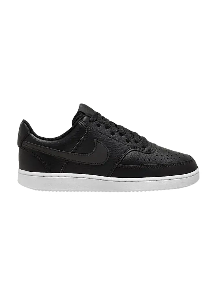Кроссовки Nike Wmns Court Vision Low 'Black' — изображение 1 из 1, черный/черный/белый