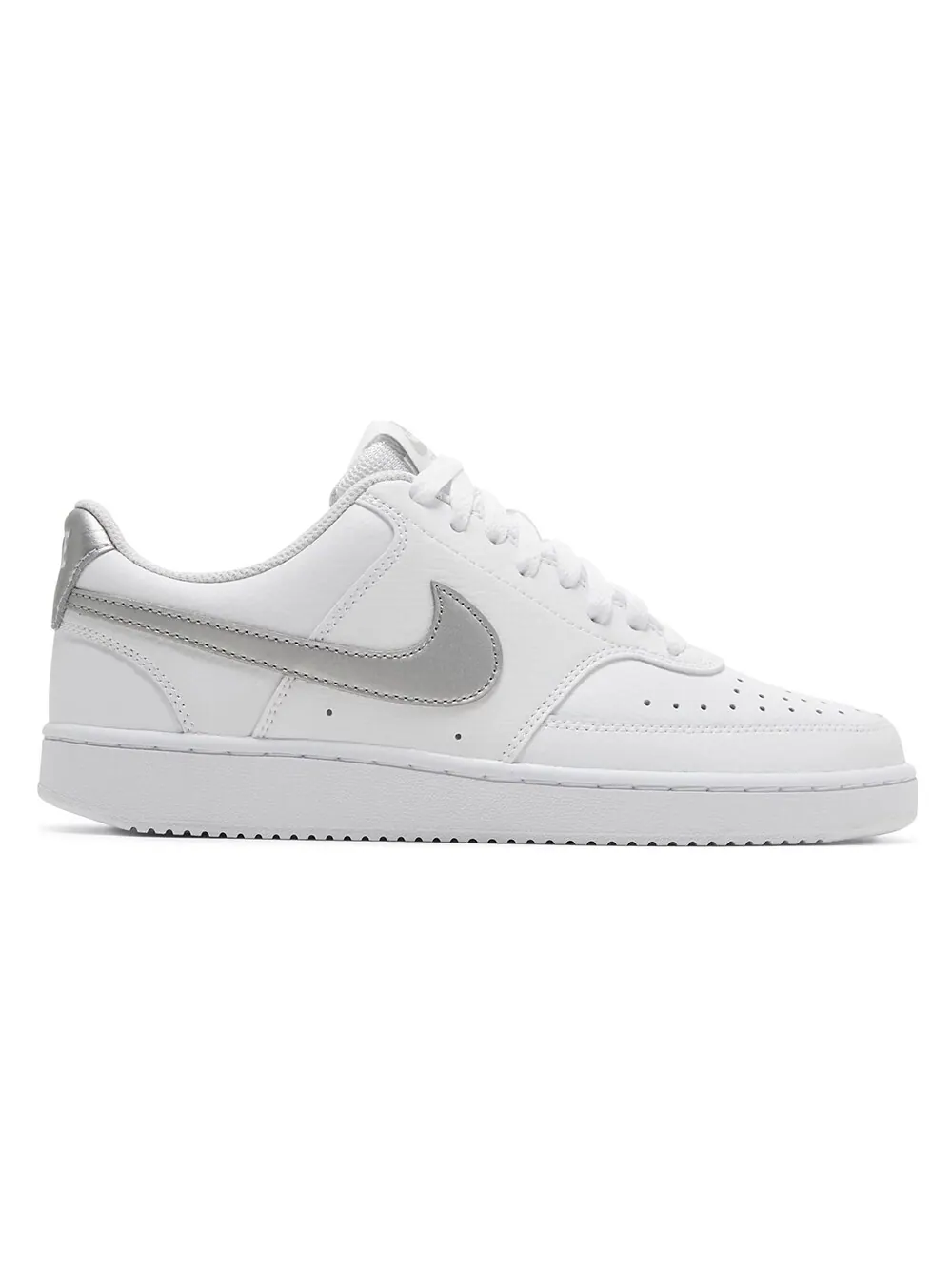 Кроссовки Nike Wmns Court Vision Low 'White Metallic Silver' — изображение 1 из 1, белый/серебряный