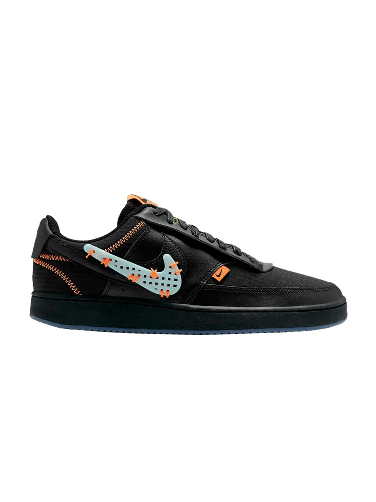 Кроссовки Nike Court Vision Low Premium 'Black Total Orange' — изображение 1 из 1, черный//оранжевый/черный