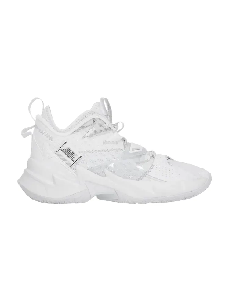 Кроссовки Jordan Why Not Zer0.3 GS 'Triple White' — изображение 1 из 1, белый