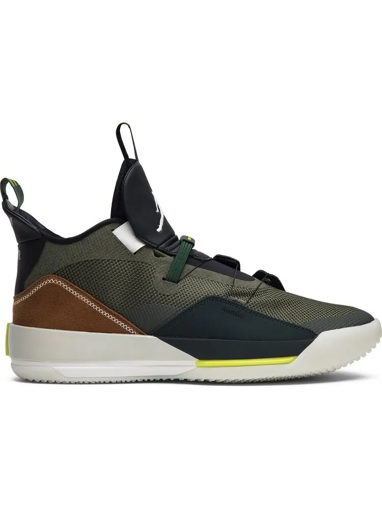 Кроссовки Travis Scott x Air Jordan 33 NRG Army Olive — изображение 1 из 8, зеленый