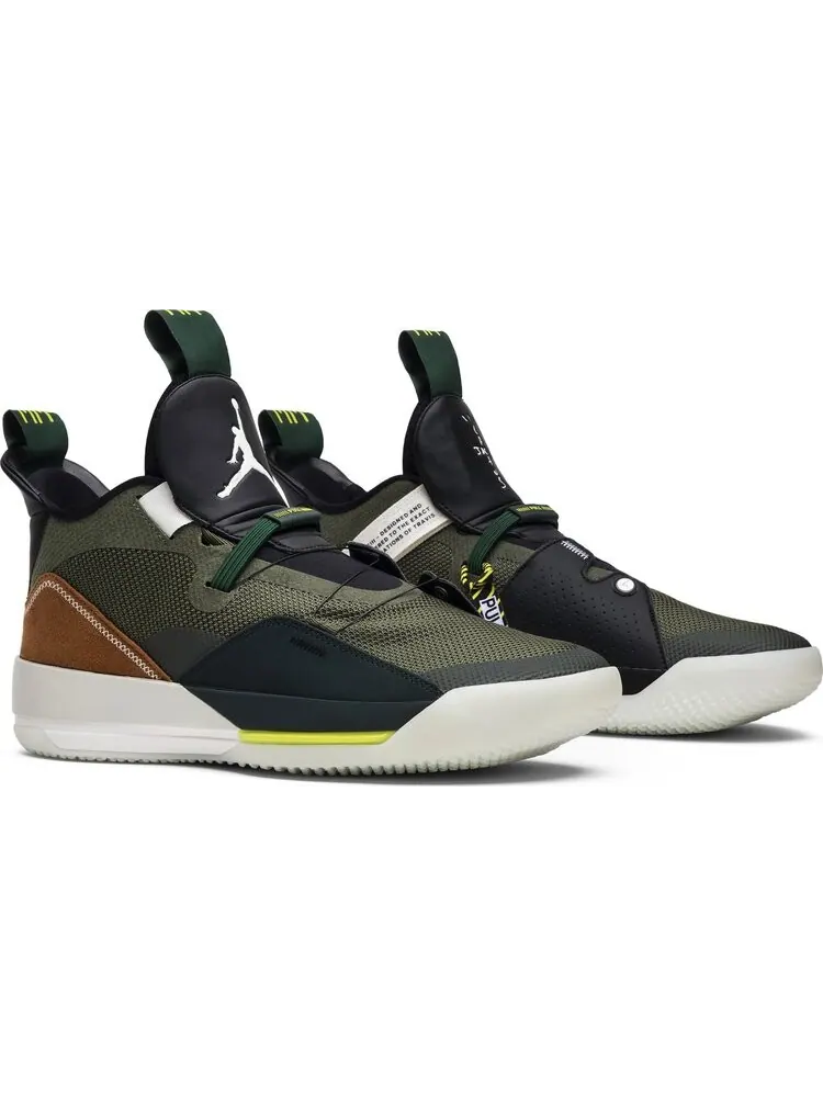 Кроссовки Travis Scott x Air Jordan 33 NRG Army Olive — изображение 8 из 8, зеленый