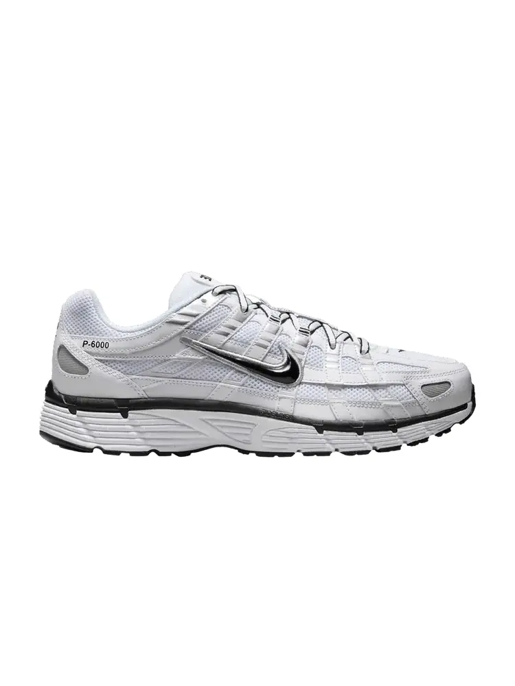 Кроссовки Nike P-6000 White Metallic Silver Black