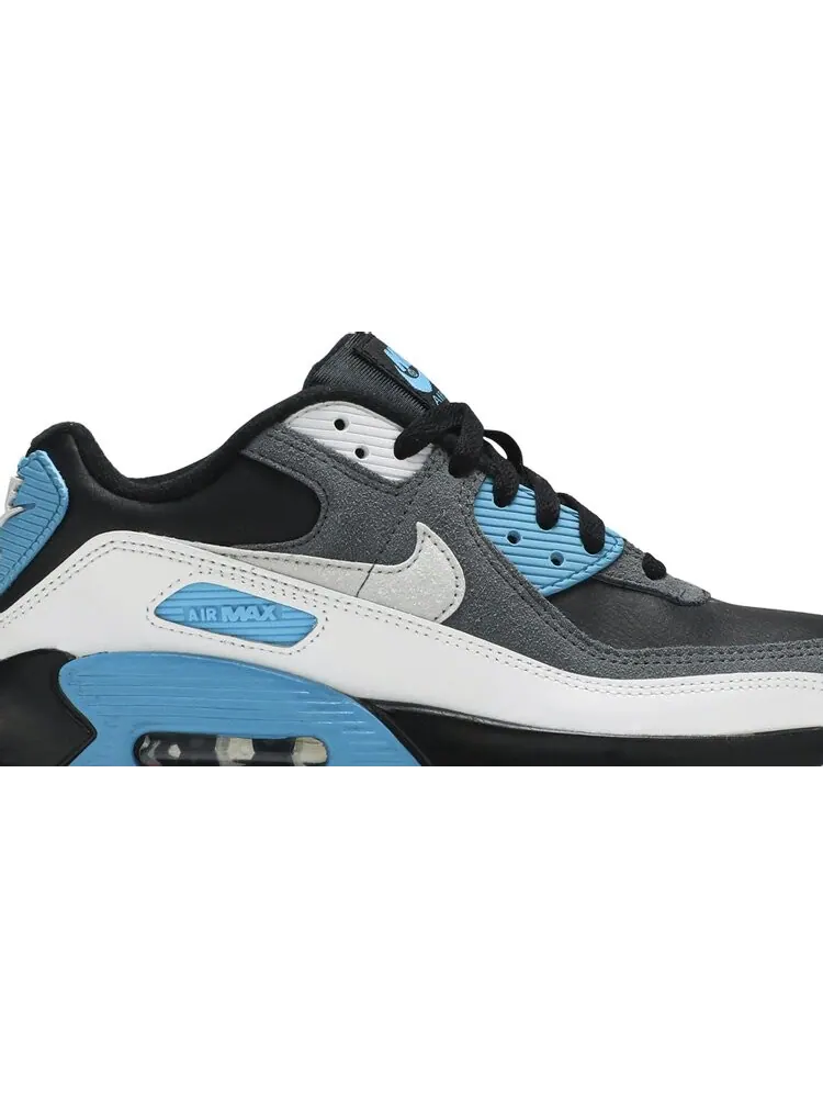 Кроссовки Nike Air Max 90 Leather GS 'Black Dark Grey' — изображение 2 из 8, черный