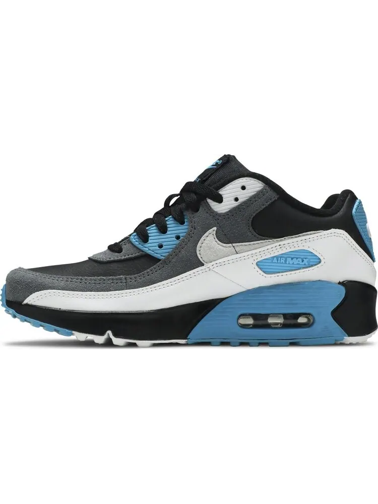 Кроссовки Nike Air Max 90 Leather GS 'Black Dark Grey' — изображение 3 из 8, черный