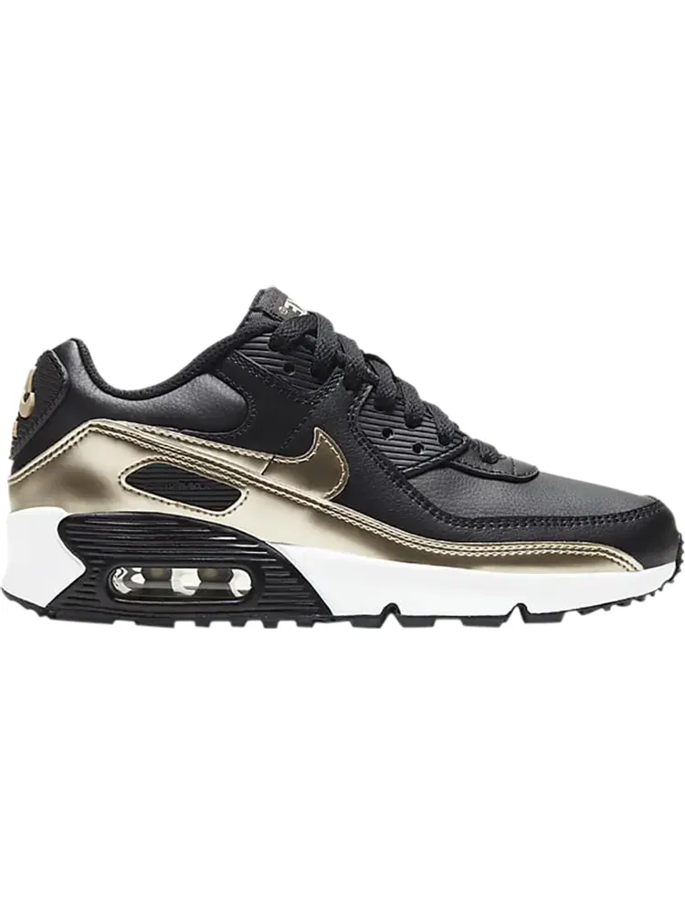 Кроссовки Nike Air Max 90 LTR GS 'Black Metallic Gold Star' — изображение 1 из 1, черный