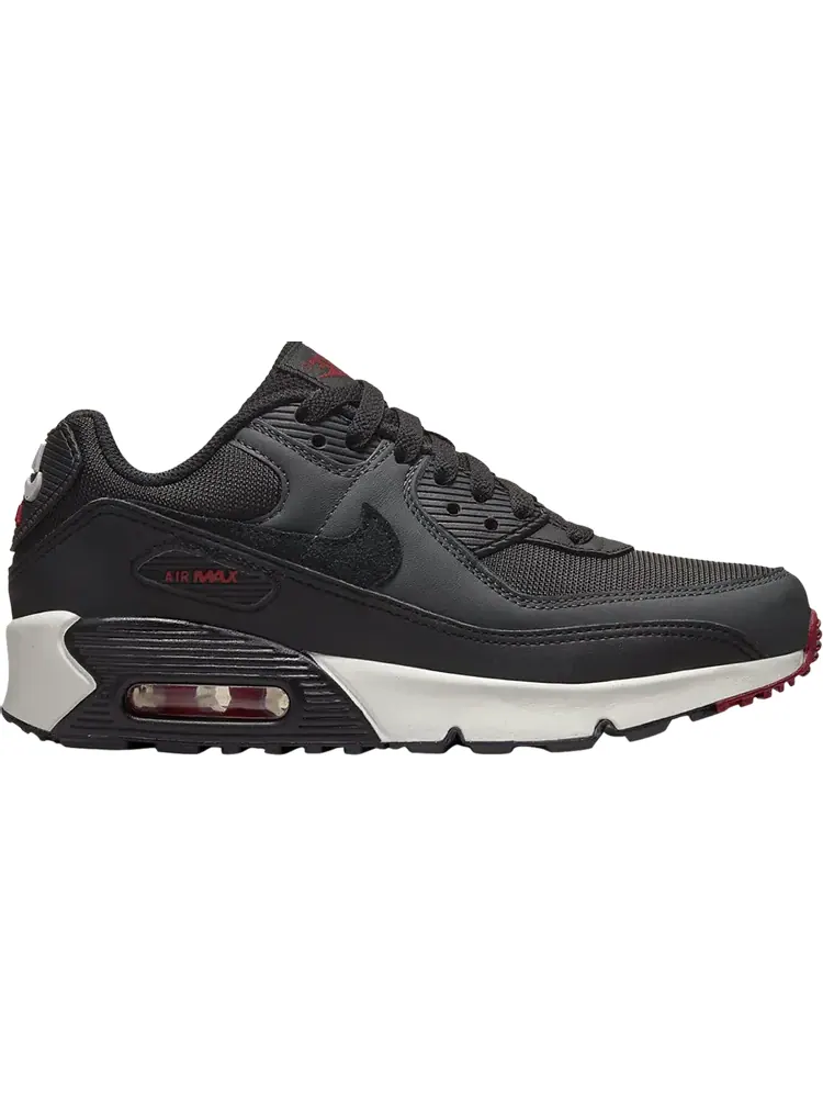 Кроссовки Nike Air Max 90 Leather GS 'Anthracite Team Red' — изображение 1 из 1, черный