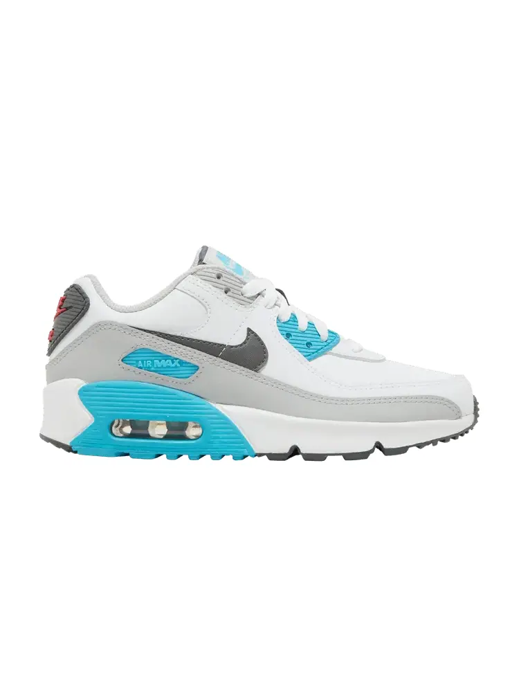 Кроссовки Nike Air Max 90 Leather GS 'White Chlorine Blue' — изображение 1 из 9