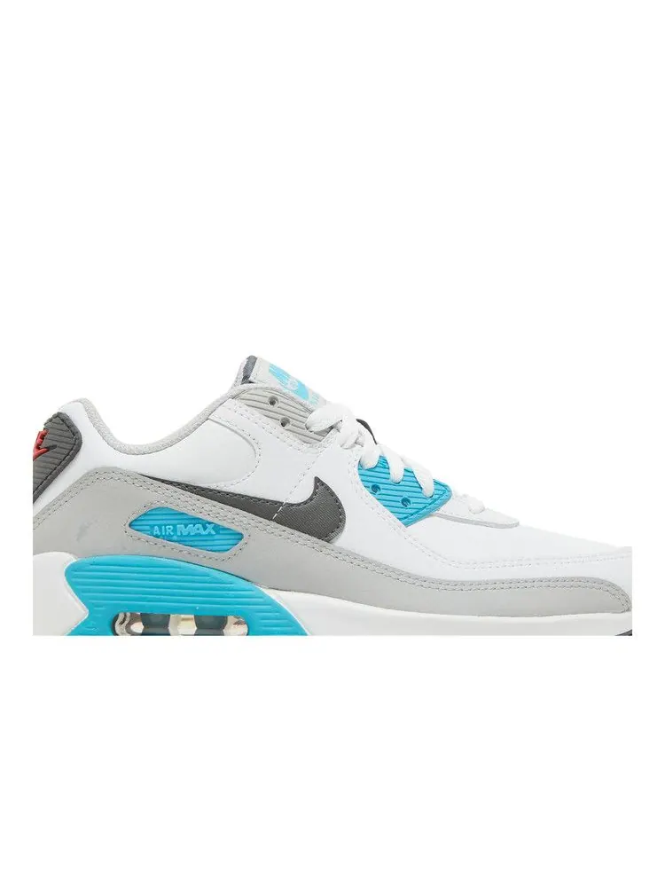 Кроссовки Nike Air Max 90 Leather GS 'White Chlorine Blue' — изображение 3 из 9