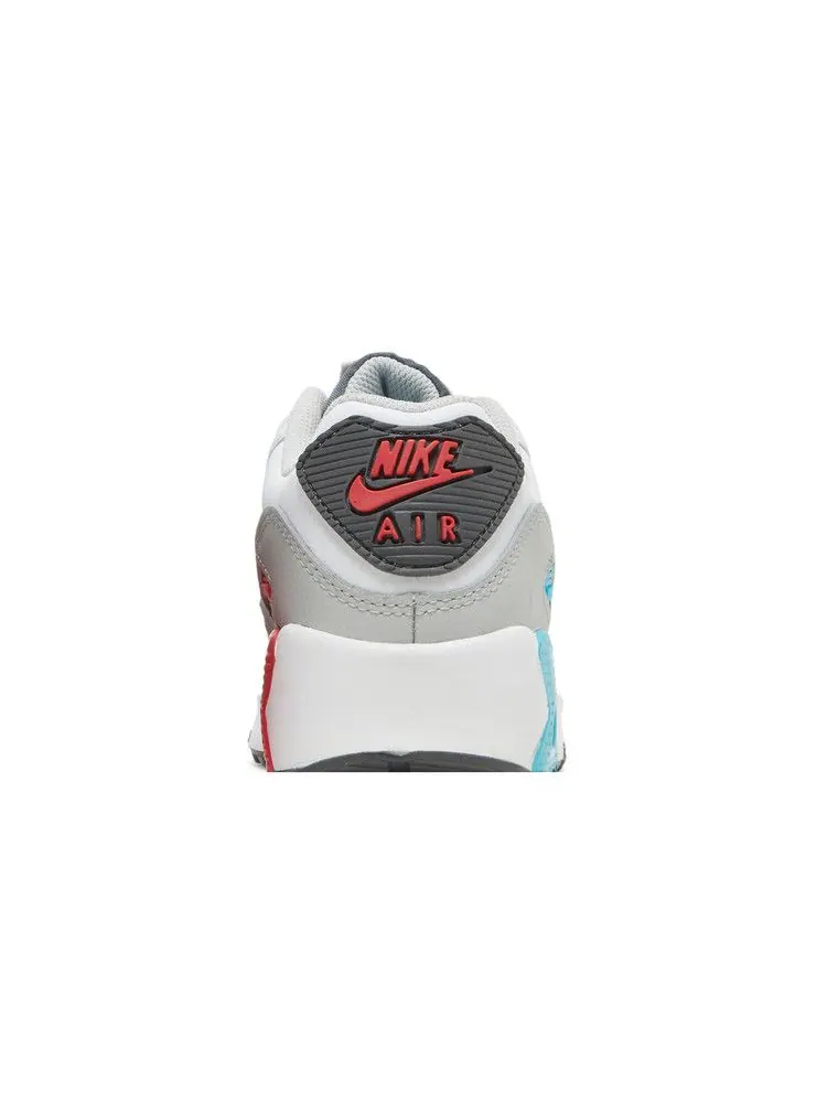 Кроссовки Nike Air Max 90 Leather GS 'White Chlorine Blue' — изображение 8 из 9
