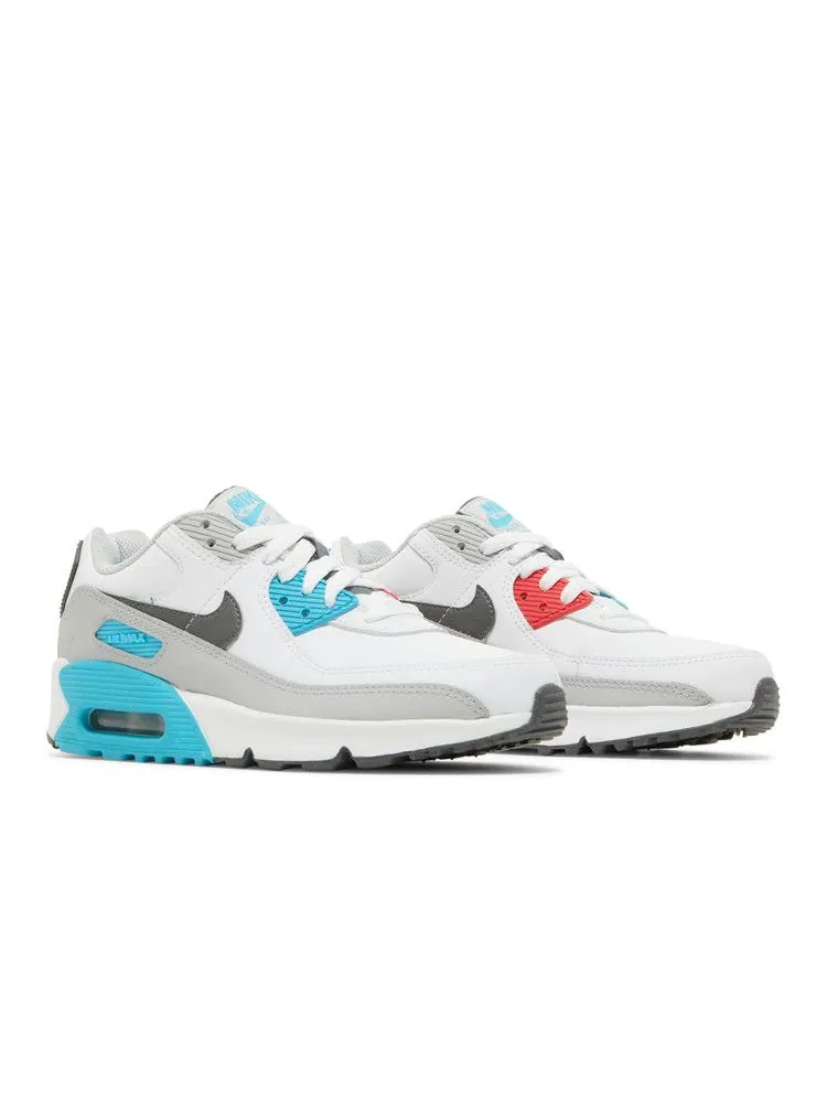 Кроссовки Nike Air Max 90 Leather GS 'White Chlorine Blue' — изображение 9 из 9