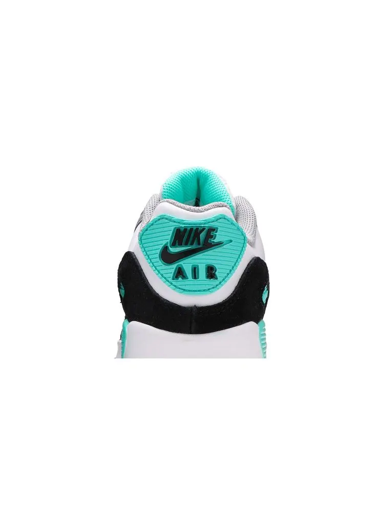 Кроссовки Nike Air Max 90 Leather GS 'Hyper Turquoise' — изображение 8 из 9, белый/серый//черный
