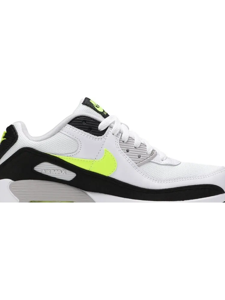 Кроссовки Nike Air Max 90 GS 'White Hot Lime' — изображение 2 из 8, белый