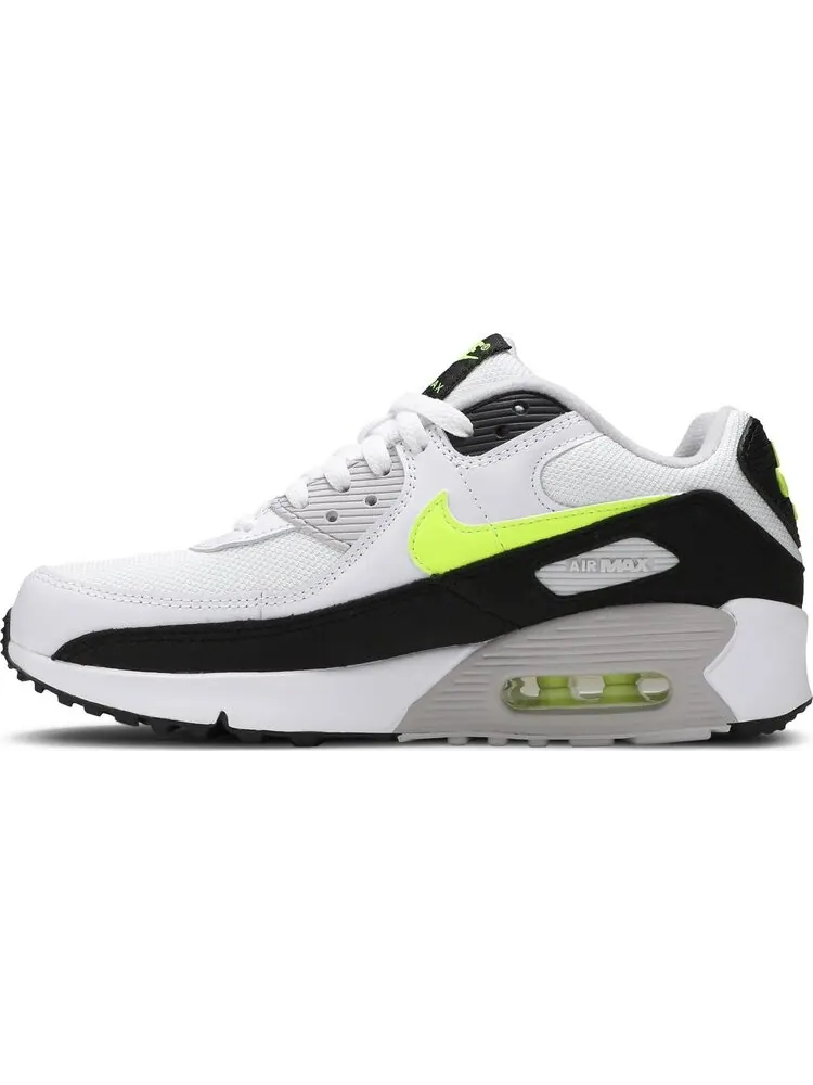 Кроссовки Nike Air Max 90 GS 'White Hot Lime' — изображение 3 из 8, белый