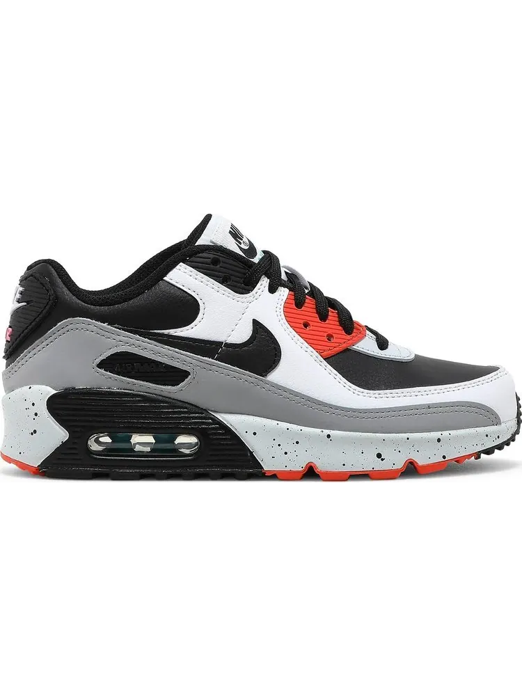 Кроссовки Nike Air Max 90 Leather GS 'White Turf Orange Speckled' — изображение 1 из 8, белый