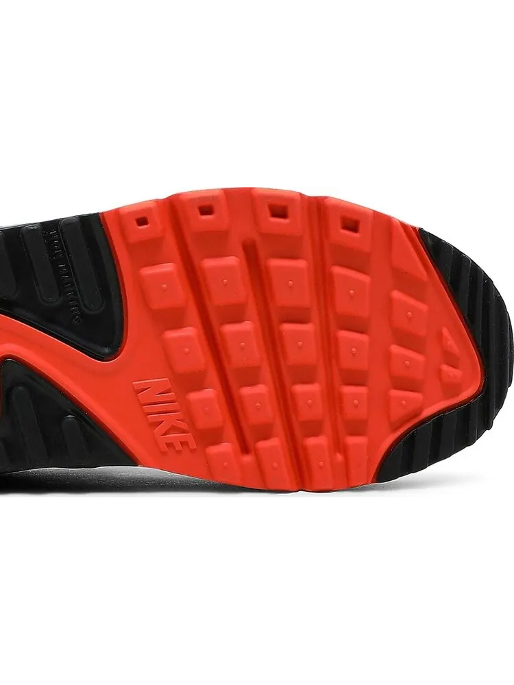Кроссовки Nike Air Max 90 Leather GS 'White Turf Orange Speckled' — изображение 5 из 8, белый