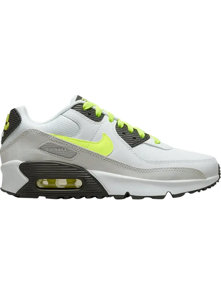 Кроссовки Nike Air Max 90 Leather GS 'White Volt' — изображение 1 из 1, белый