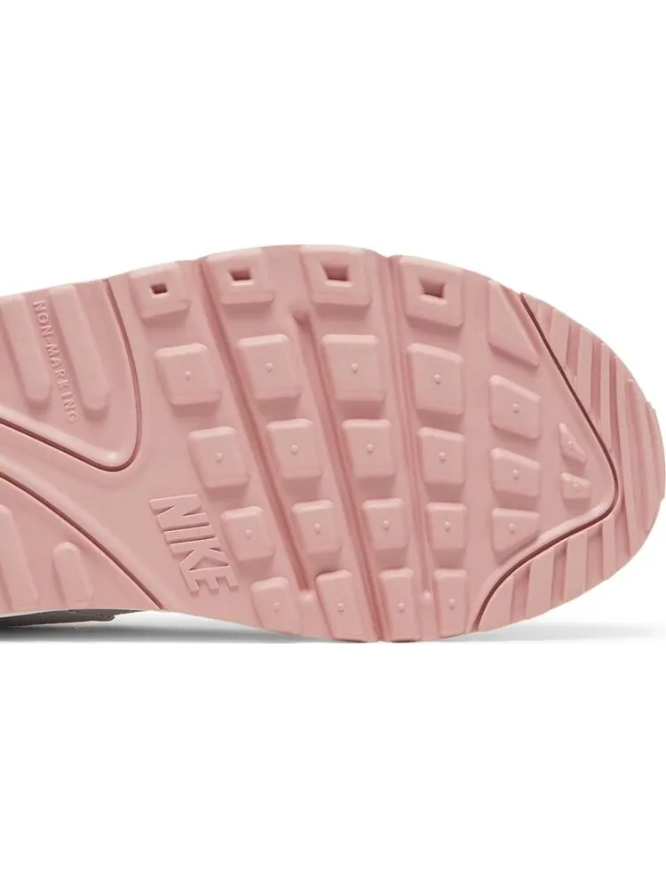 Кроссовки Nike Air Max 90 Leather GS 'White Pink Glaze' — изображение 5 из 8, белый