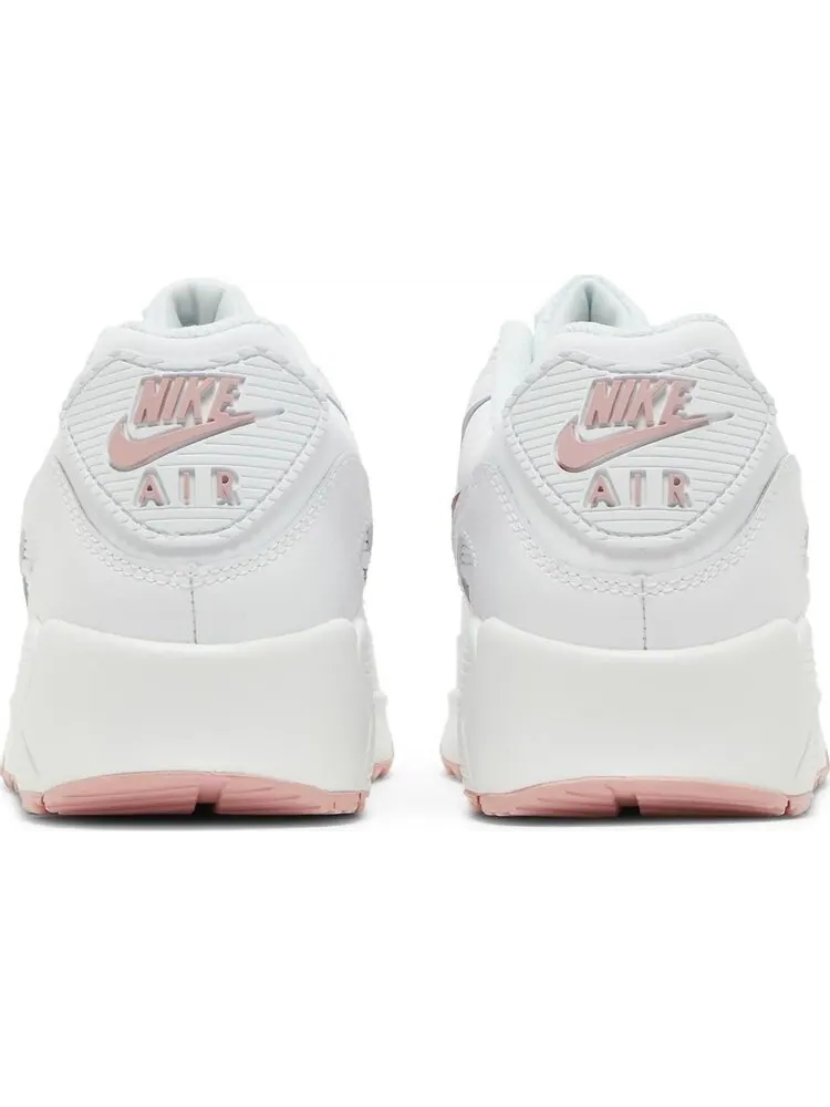 Кроссовки Nike Air Max 90 Leather GS 'White Pink Glaze' — изображение 6 из 8, белый