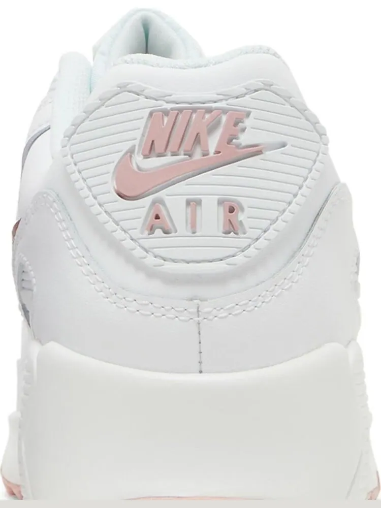 Кроссовки Nike Air Max 90 Leather GS 'White Pink Glaze' — изображение 7 из 8, белый