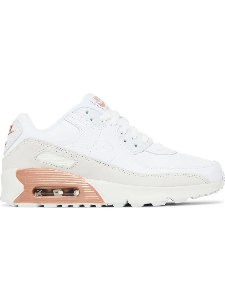 Кроссовки Nike Air Max 90 Leather GS 'White Metallic Red Bronze' — изображение 1 из 8, белый