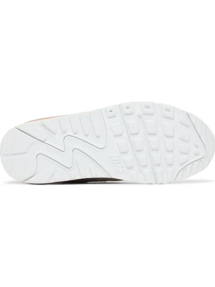 Кроссовки Nike Air Max 90 Leather GS 'White Metallic Red Bronze' — изображение 4 из 8, белый