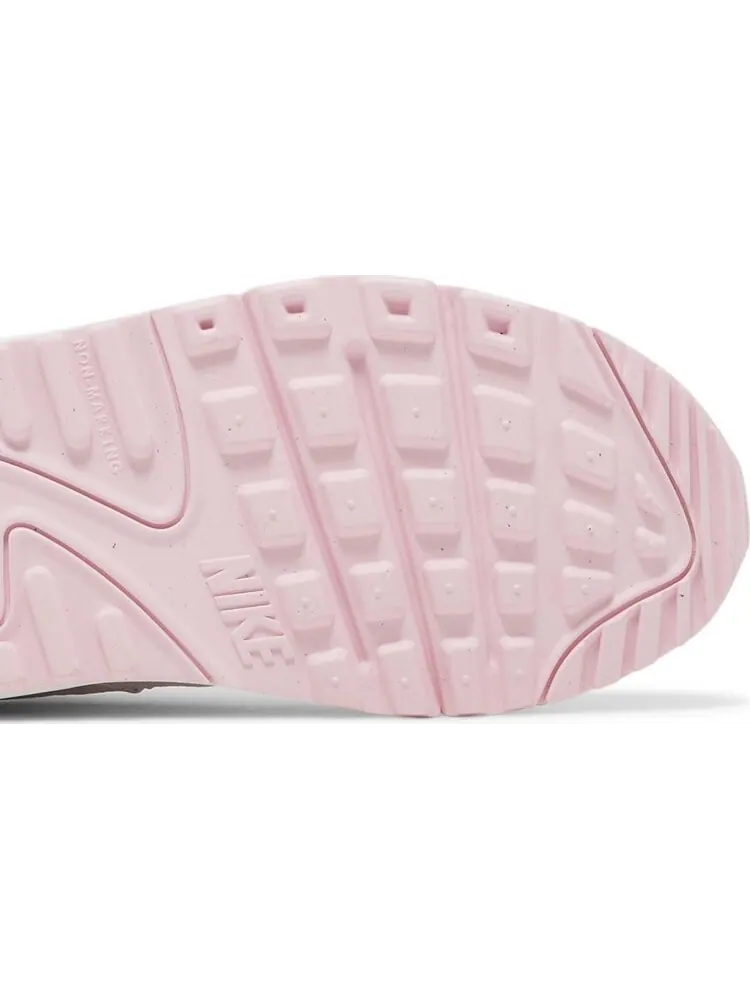 Кроссовки Nike Air Max 90 Leather GS 'White Pink Foam' — изображение 5 из 8, белый