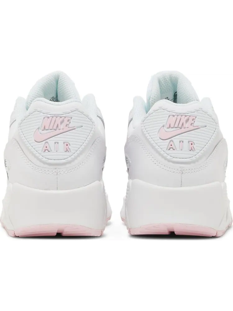 Кроссовки Nike Air Max 90 Leather GS 'White Pink Foam' — изображение 6 из 8, белый