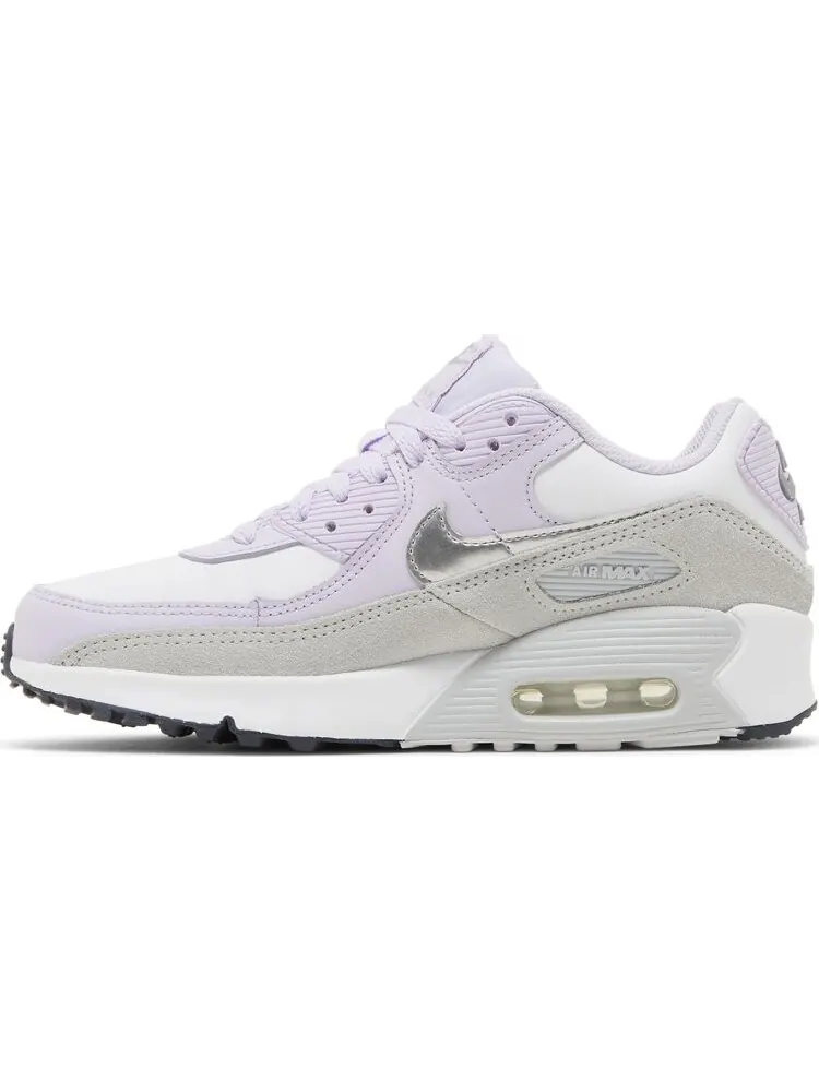 Кроссовки Nike Air Max 90 Leather GS 'Violet Frost' — изображение 3 из 8, фиолетовый