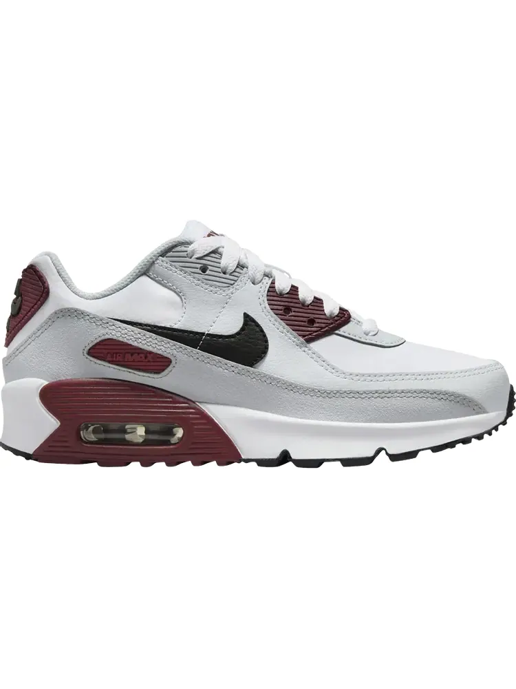 Кроссовки Air Max 90 Leather GS 'Platinum Dark Team Red' — изображение 1 из 1, серый