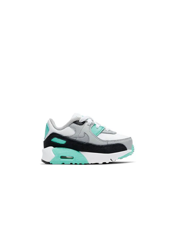 Кроссовки Nike Air Max 90, серый/черный/бирюзовый — изображение 2 из 4, серый/черный/зеленый