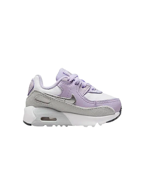 Кроссовки Nike Air Max 90 — изображение 2 из 4, белый/фиолетовый