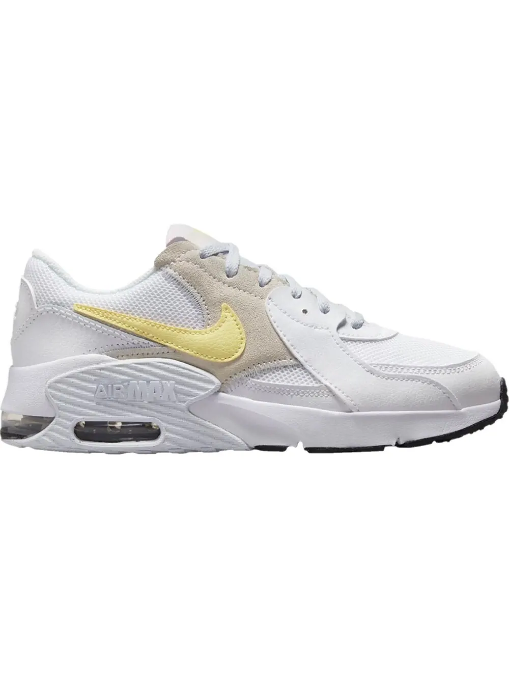 Кроссовки Nike Air Max Excee GS White Citron Tint — изображение 1 из 1, белый/серый/желтый