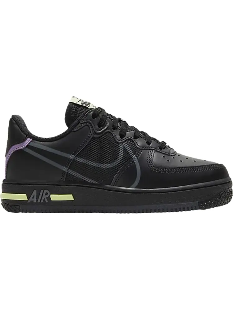 Кроссовки Nike Air Force 1 React GS 'Triple Black' — изображение 1 из 1, черный