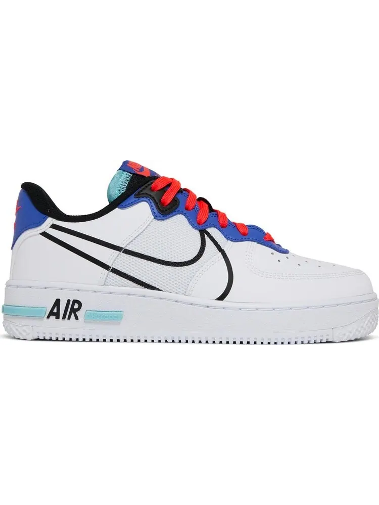 Кроссовки Nike Air Force 1 React GS 'Astronomy Blue Laser Crimson' — изображение 1 из 8, белый