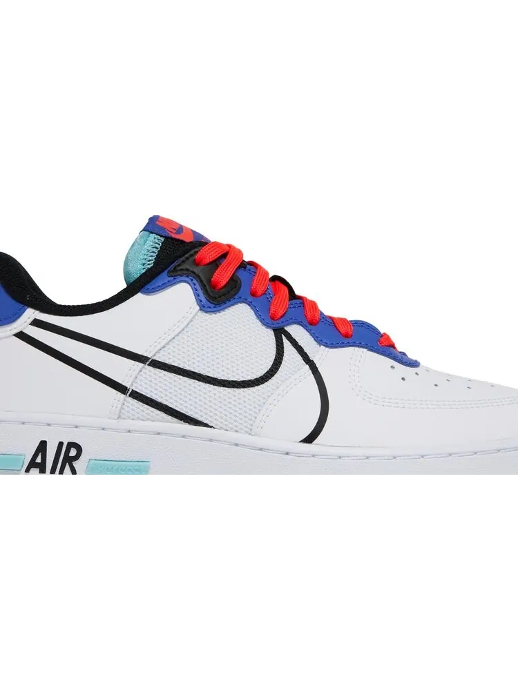 Кроссовки Nike Air Force 1 React GS 'Astronomy Blue Laser Crimson' — изображение 2 из 8, белый