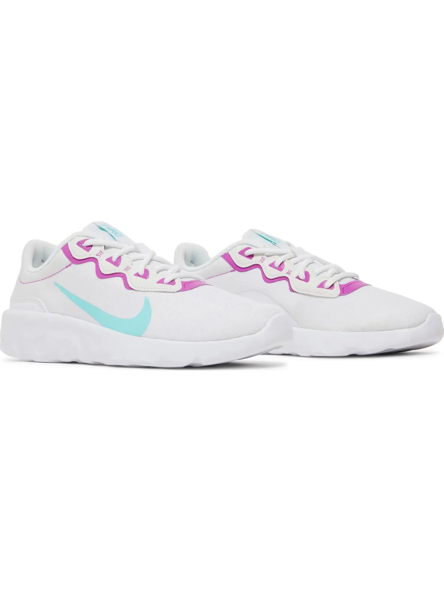 Кроссовки Nike Wmns Explore Strada White Light Aqua — изображение 3 из 5, белый/голубой/фиолетовый
