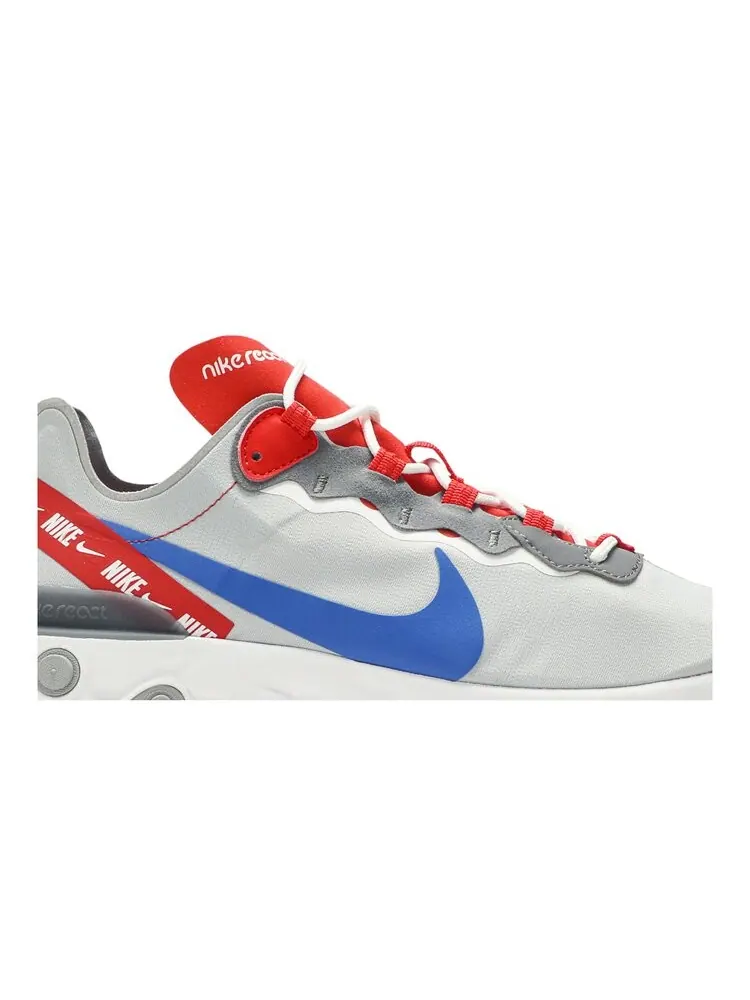 Кроссовки Nike React Element 55 'Grey Royal Red' — изображение 2 из 4, серый