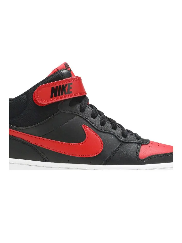 Кроссовки Nike Court Borough Mid 2 GS 'Bred' — изображение 3 из 9, черный/белый/красный