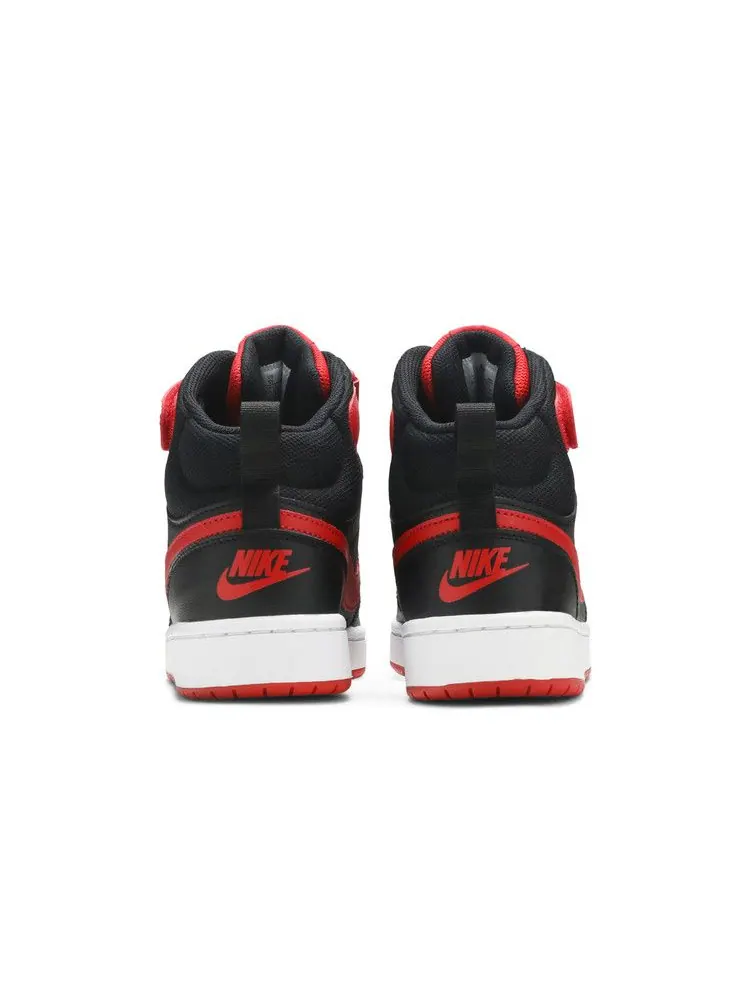 Кроссовки Nike Court Borough Mid 2 GS 'Bred' — изображение 7 из 9, черный/белый/красный