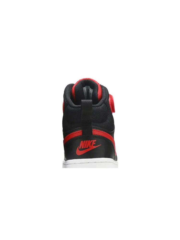 Кроссовки Nike Court Borough Mid 2 GS 'Bred' — изображение 8 из 9, черный/белый/красный