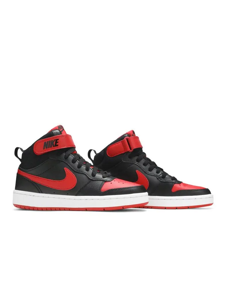 Кроссовки Nike Court Borough Mid 2 GS 'Bred' — изображение 9 из 9, черный/белый/красный