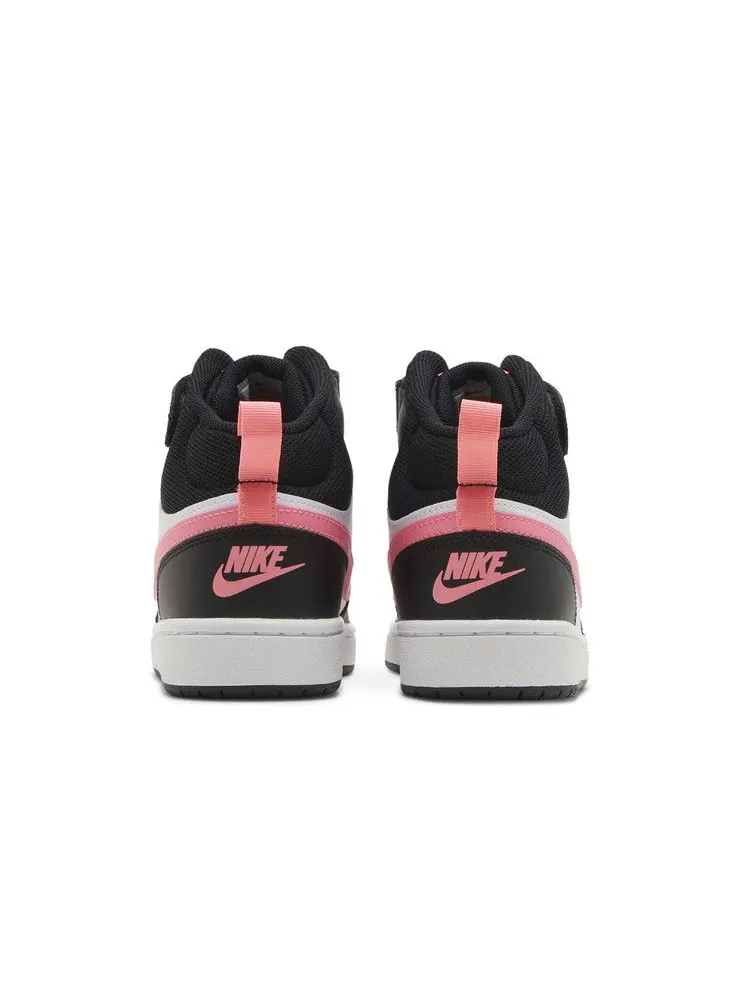 Кроссовки Nike Court Borough Mid 2 GS 'White Sunset Pulse' — изображение 7 из 9, черный//белый