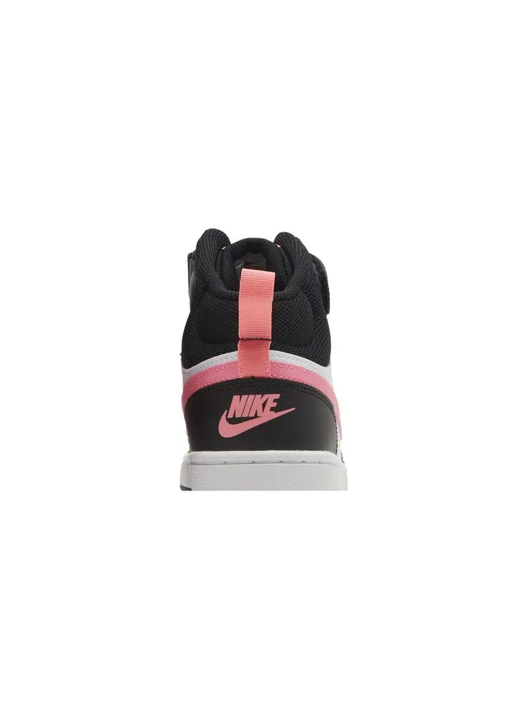 Кроссовки Nike Court Borough Mid 2 GS 'White Sunset Pulse' — изображение 8 из 9, черный//белый